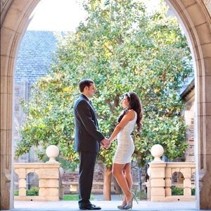 Silver Glittery Emerald Sundae Bandage Dress